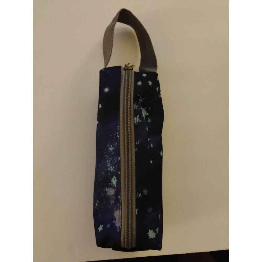 Tilami Deep Blue Galaxy Zippered Pencil Bag 10 Inches Including Handle